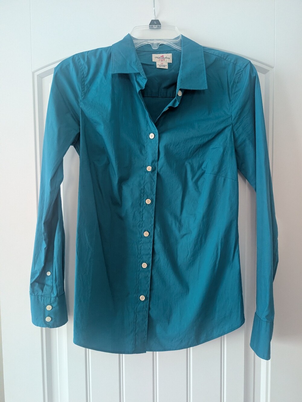XS J. Crew Haberdashery Teal Button-Down